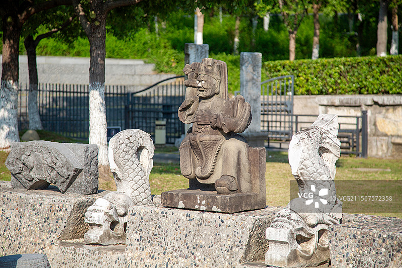 南京眼旅游区石雕园之石人（徽州四绝之石雕）图片素材