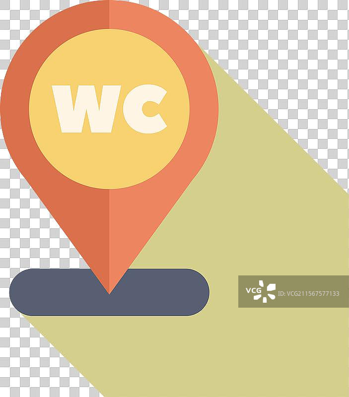 公共厕所位置标记图片素材
