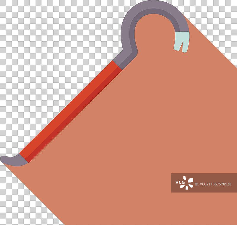 红色手柄的撬棍躺在粉色背景上图片素材