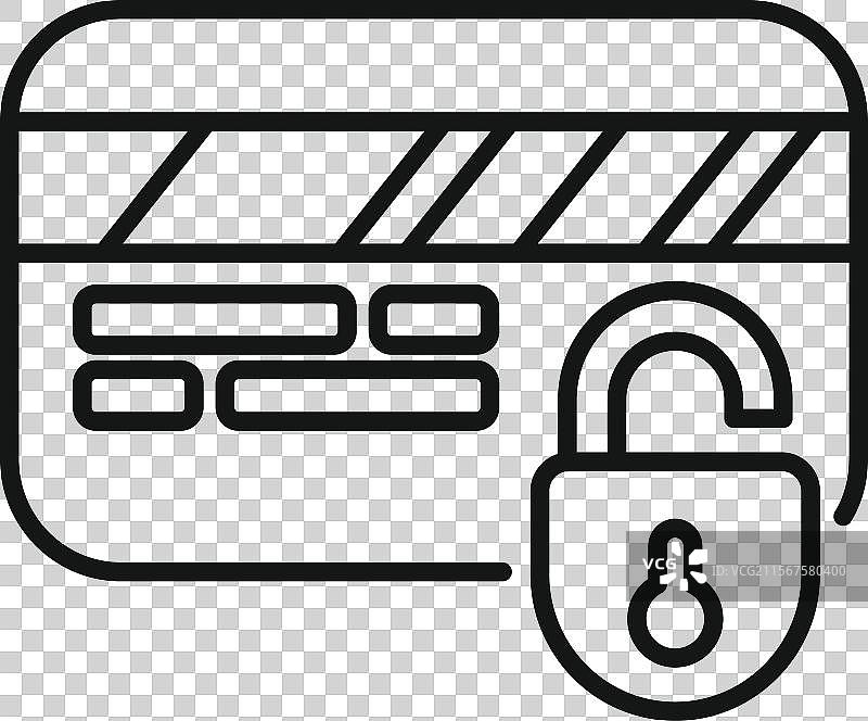 信用卡被锁在一个挂锁里图片素材