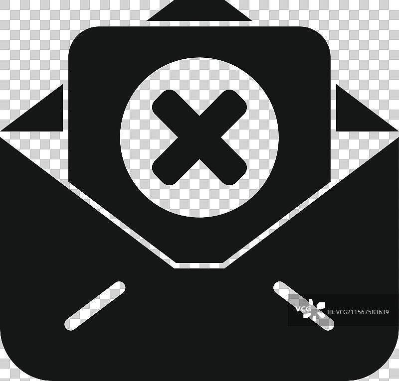 带有删除标志的文件信封图片素材