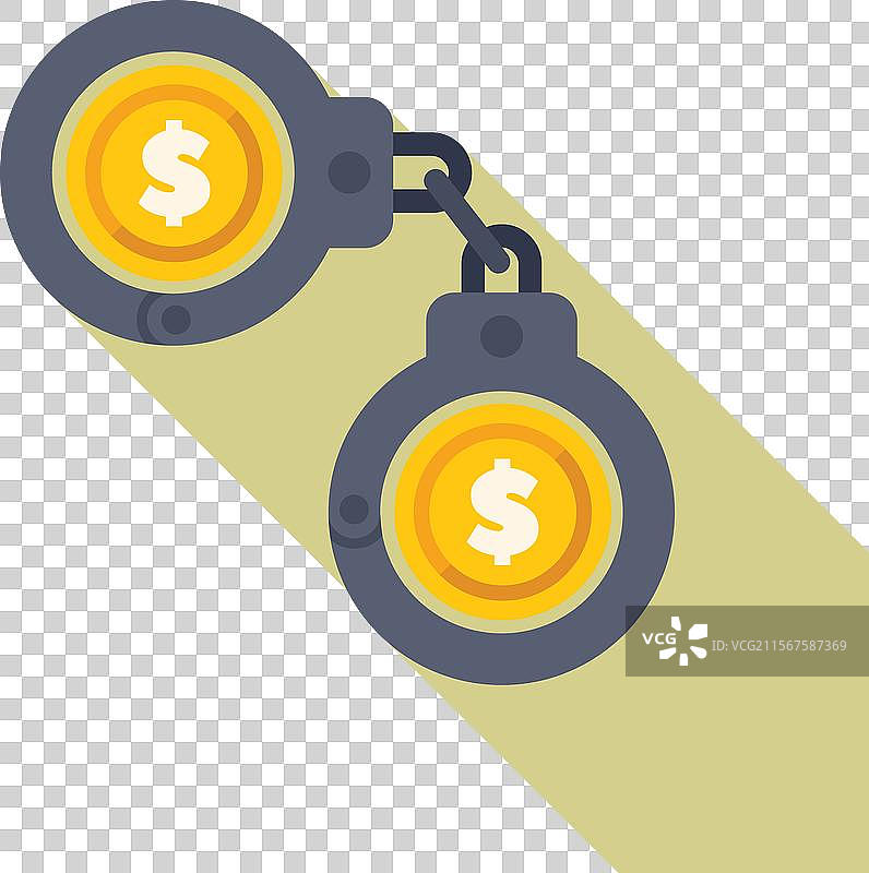 手铐逮捕洗钱嫌疑人与美元图片素材