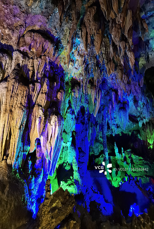 湘西奇梁洞的钟乳石特写镜头图片素材