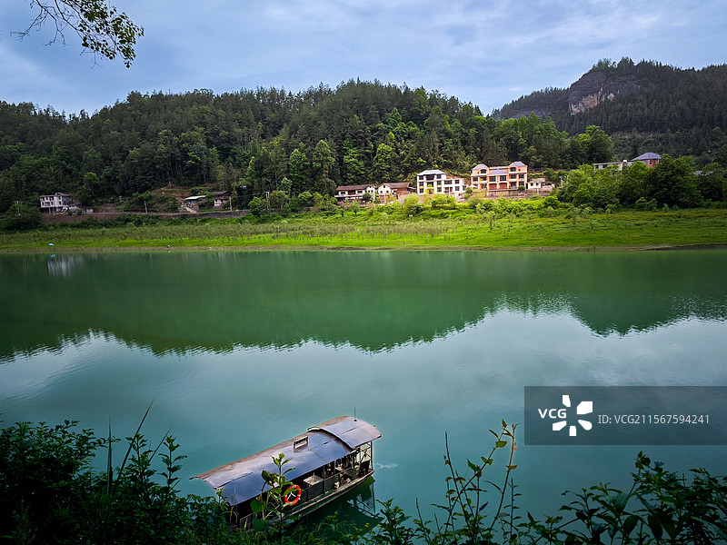 唐崖河风光拍摄于湖北省咸丰县图片素材