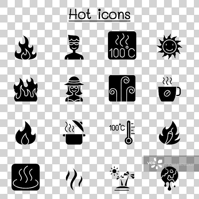 热图标集（图形风格）图片素材