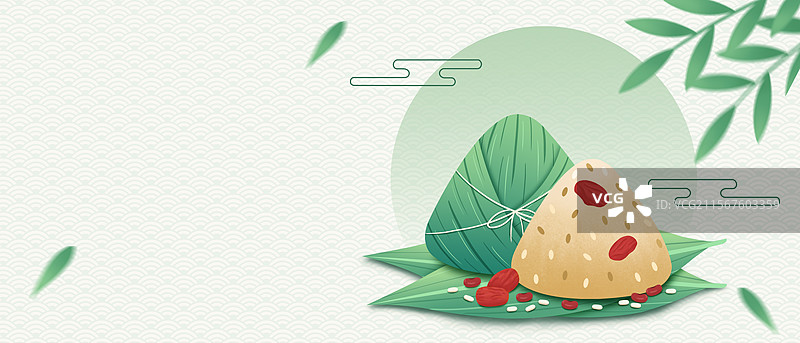 端午节海报横版 公众号封面图(无字)图片素材