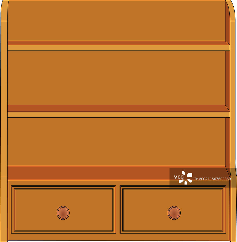 一个带有两个抽屉的木制架子图片素材