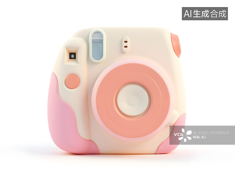 【AI数字艺术】相机的3D渲染卡通插图图片素材