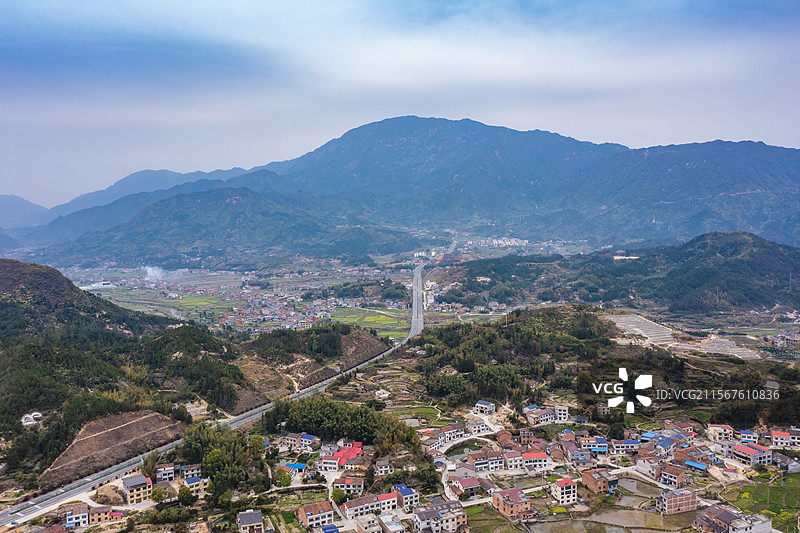 航拍湖南岳阳平江幕阜山风光图片素材