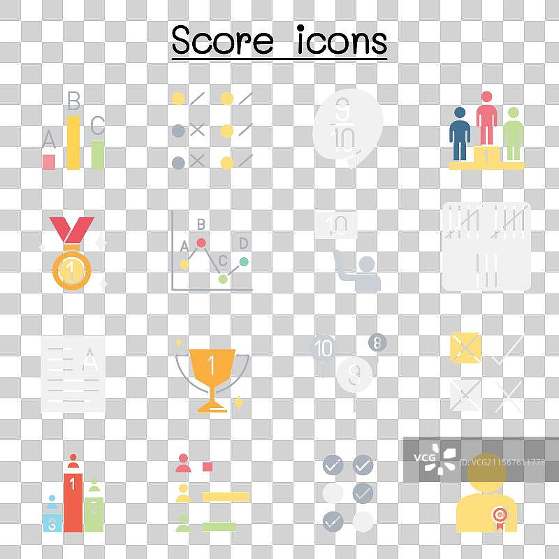 平面色彩风格的得分集图片素材