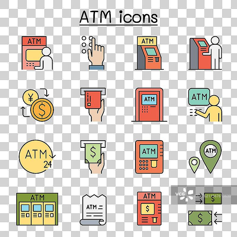 ATM设置颜色线条样式图片素材