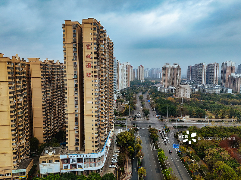 来宾市 兴宾区 盘古大道 平西村 城市图片素材