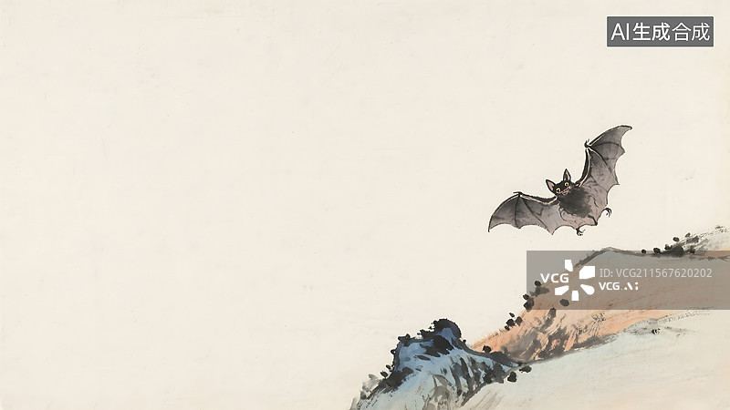 【AI数字艺术】水墨画-居右图片素材