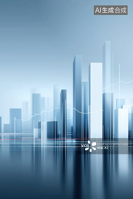 【AI数字艺术】未来城市天际线图片素材
