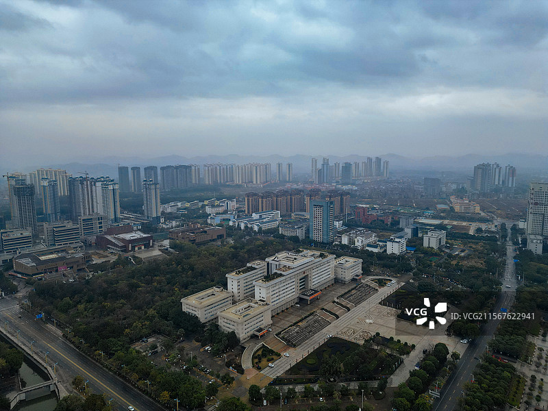 来宾市 兴宾区 盘古大道 平西村 城市 航拍图片素材