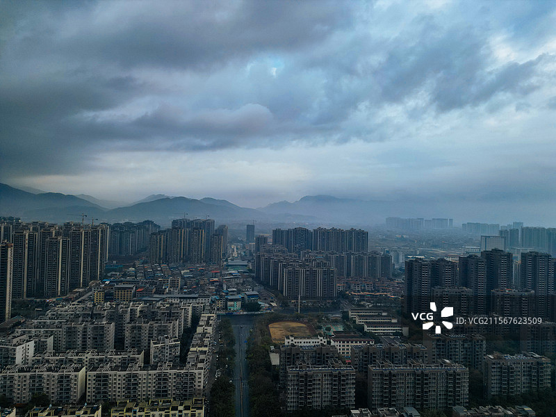 来宾市 兴宾区 盘古大道 平西村 城市 航拍图片素材