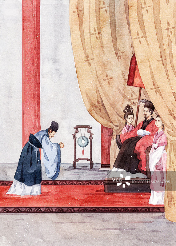 完璧归赵插画图片素材