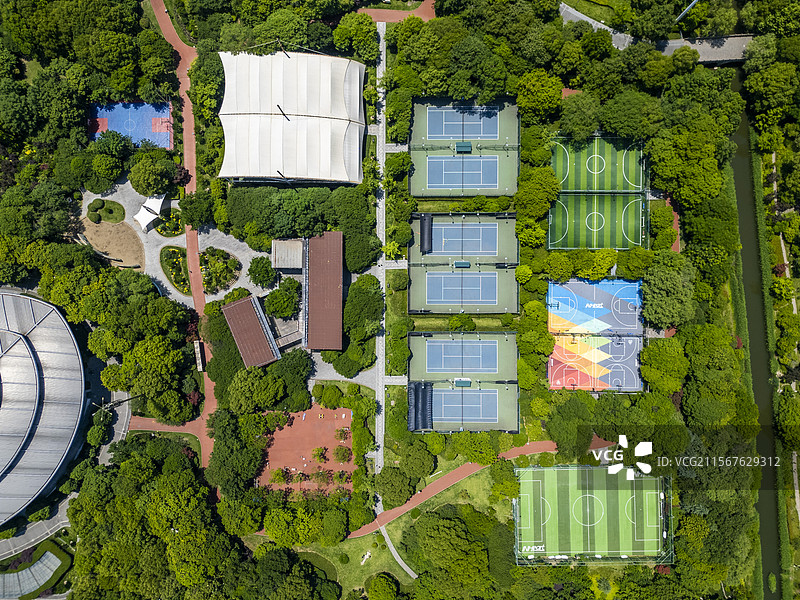 杭州城北体育公园航拍图片素材