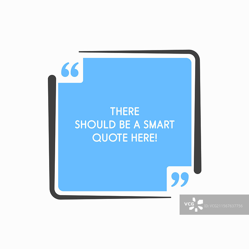 带有引号的框架文本在对话气泡中图片素材