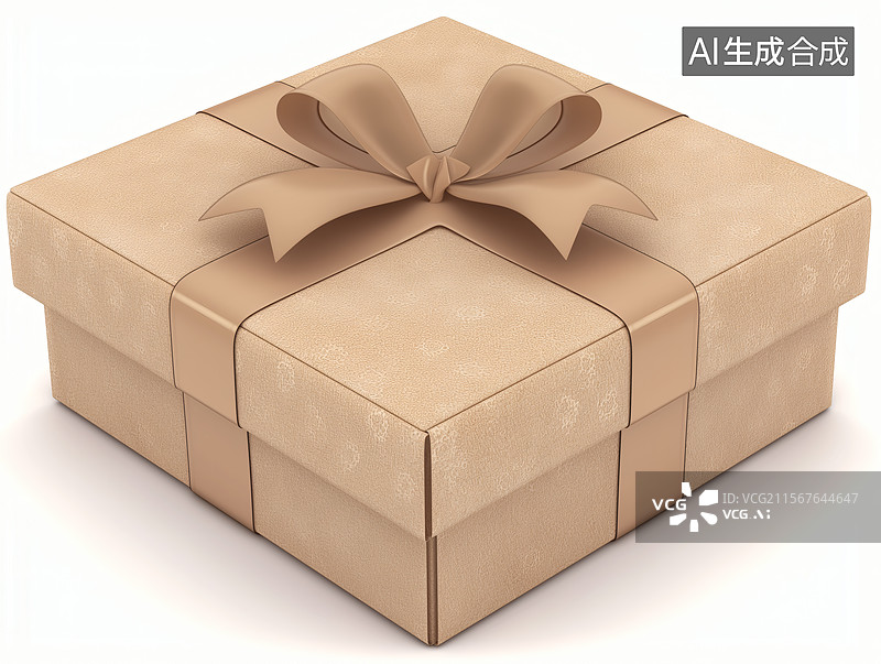 【AI数字艺术】一个系着丝带的礼物盒图片素材