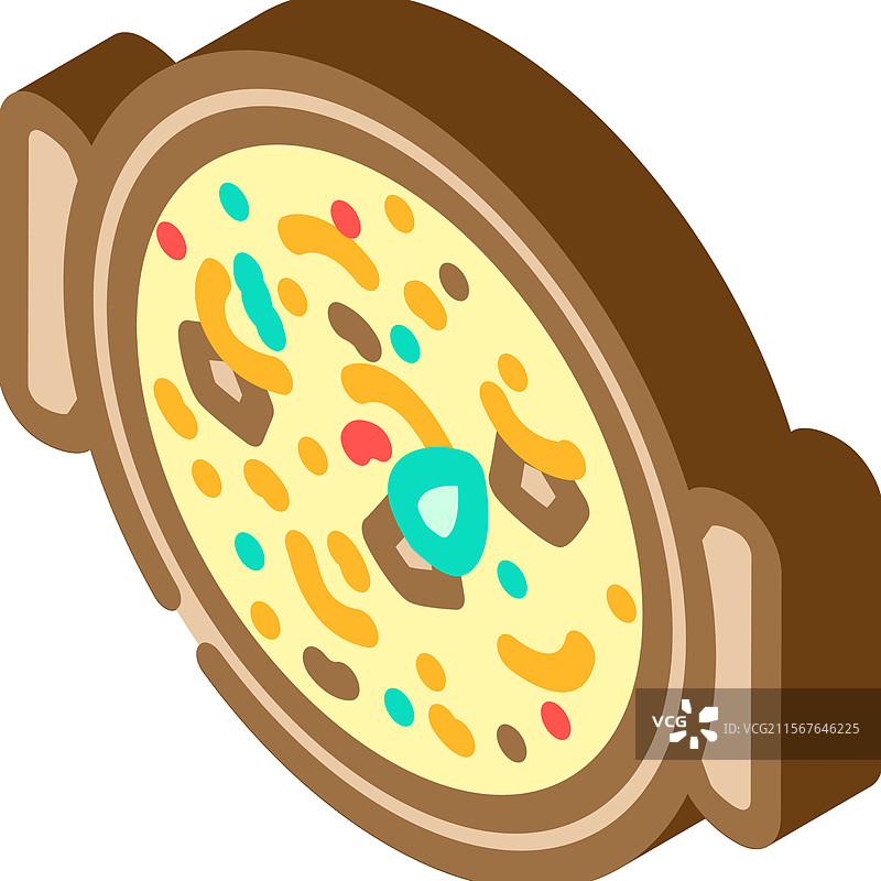 自制汤的秋季等距图标图片素材