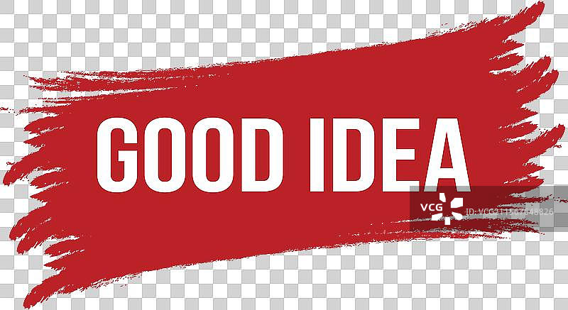 红色横幅设计上的刷子风格好主意图片素材