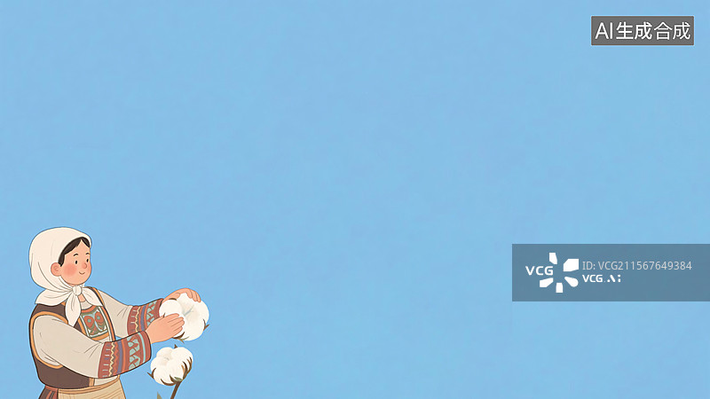 【AI数字艺术】2D卡通丰收插画背景左下图片素材