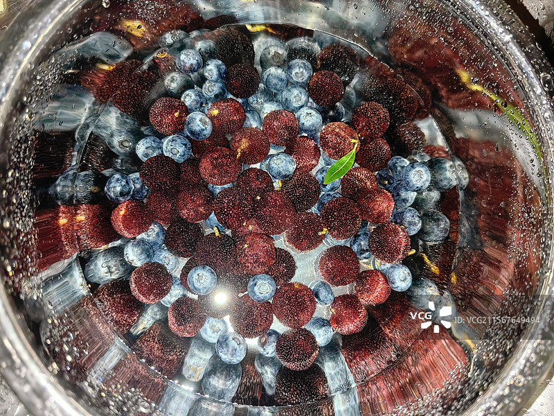 杨梅与蓝莓图片素材