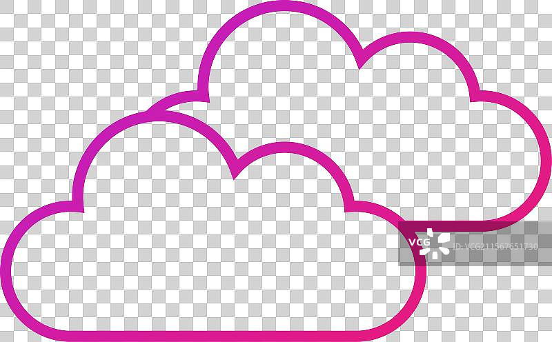 时尚扁平设计的云图标图片素材