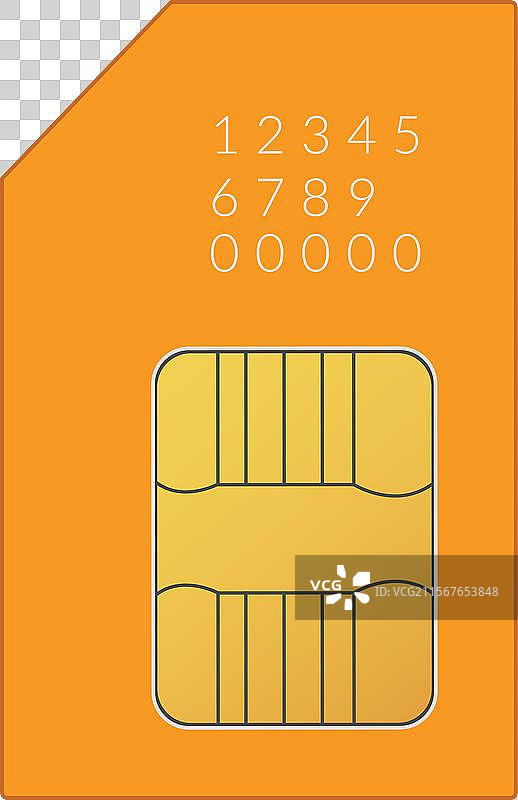 扁平色彩的SIM卡图标符号图片素材