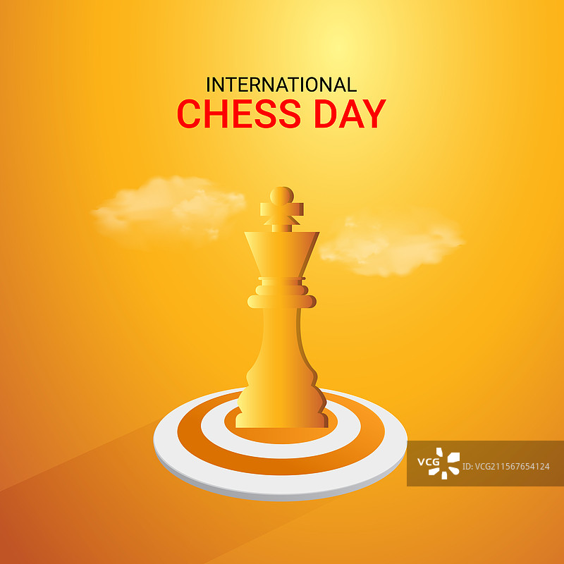 国际象棋日创意广告设计图片素材