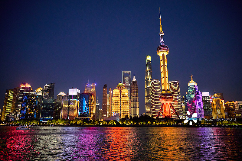上海外滩夜景图片素材
