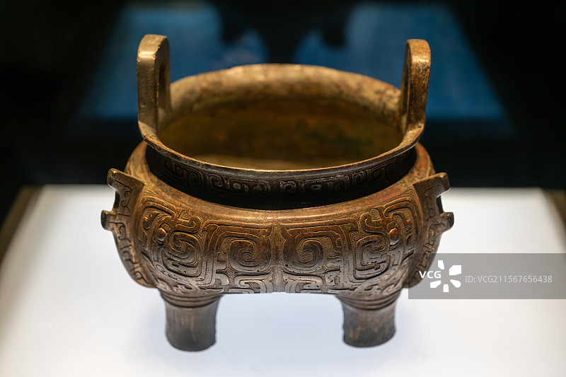 陕西历史博物馆 西周 咸阳市永寿县好畔河村出土 玥生鬲图片素材