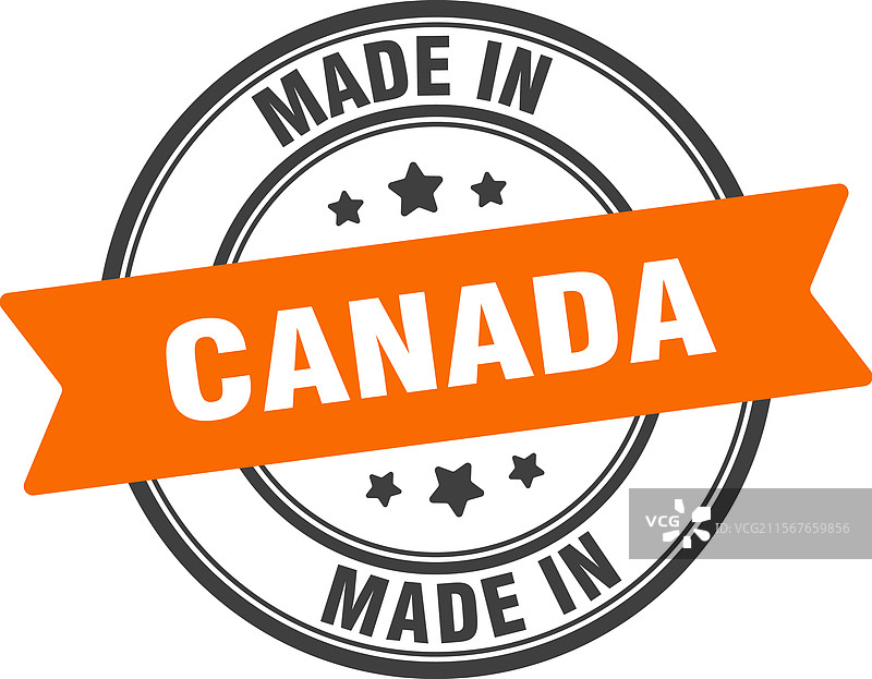 加拿大制造圆形标志 加拿大制造印章图片素材