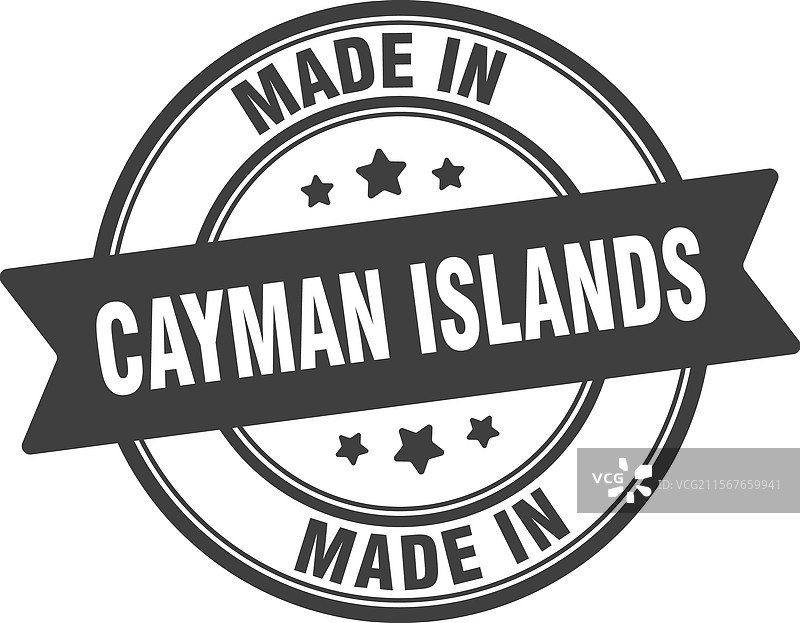 开曼群岛制造的圆形标志图片素材