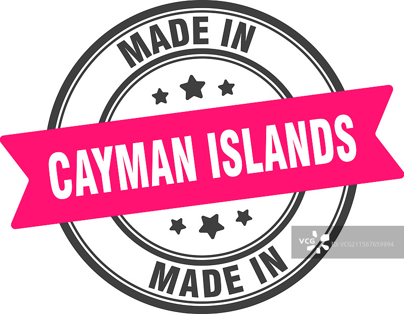 开曼群岛制造的圆形标志图片素材