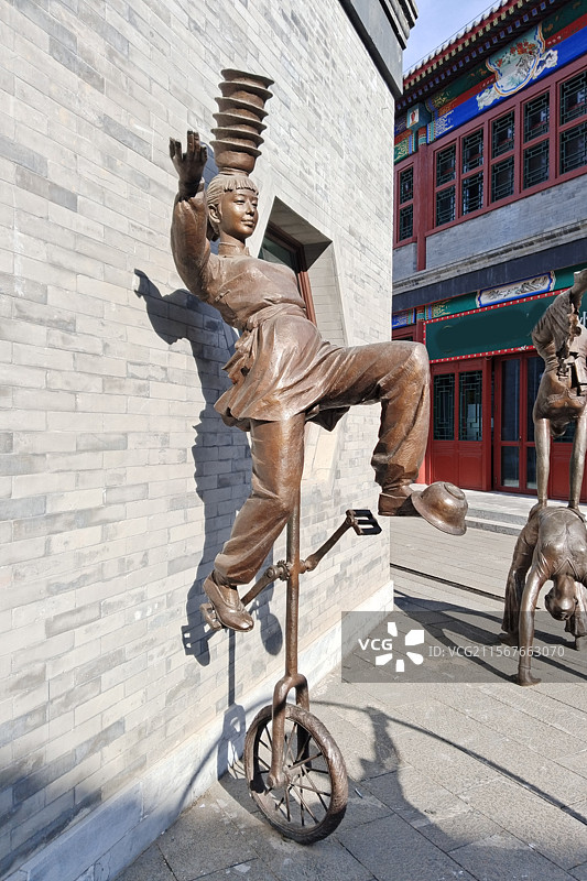 河北沧州园博园沧州杂技雕塑图片素材