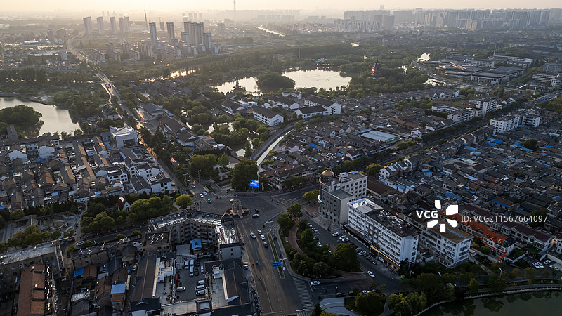 江苏淮安城市航拍视角图片素材