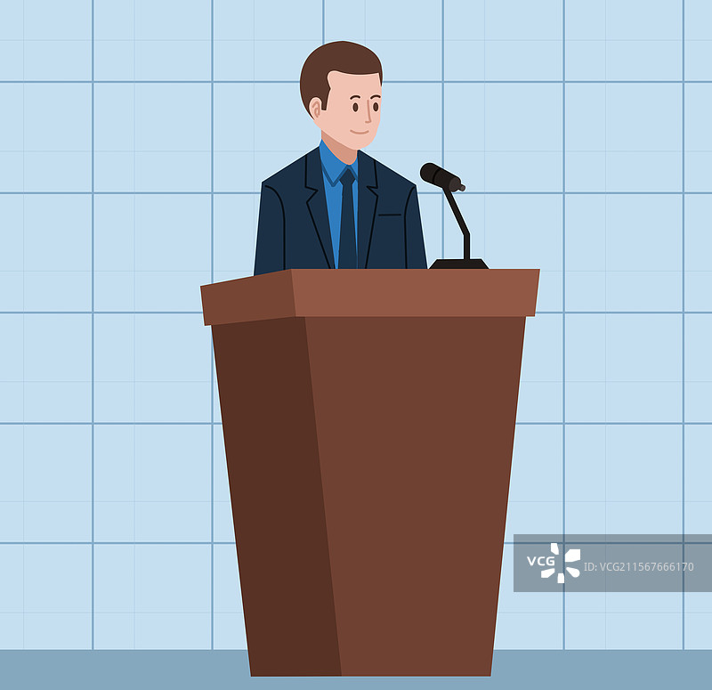 商务商业上班办公室写字楼出席演讲演说介绍成功人士出门男人男性职业职场人物素材卡通插画图片素材
