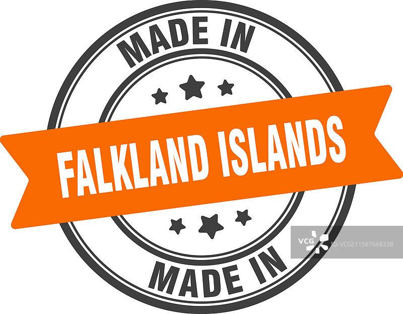 福克兰群岛制造的圆形标志图片素材