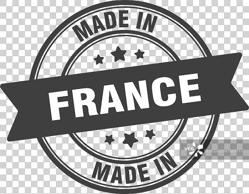 法国制造圆形标志 法国制造印章图片素材