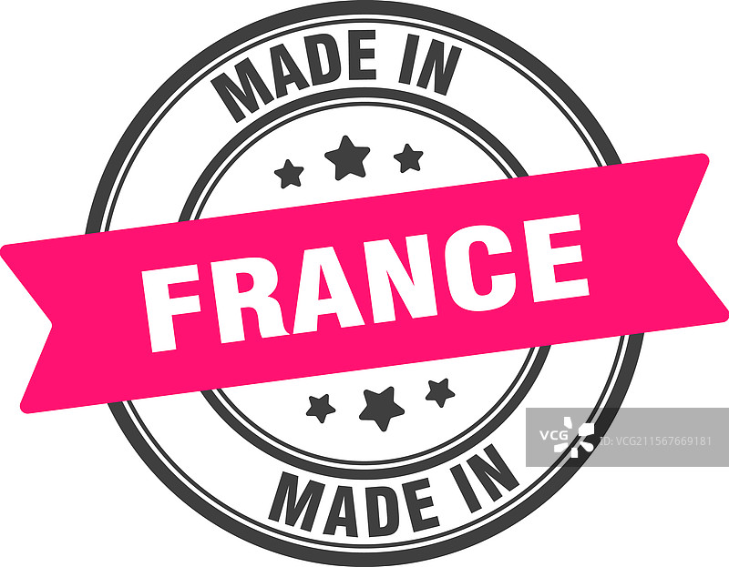 法国制造圆形标志 法国制造印章图片素材