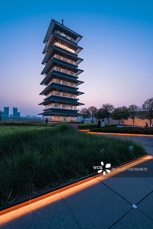 扬州中国大运河博物馆大运塔建筑风光图片素材