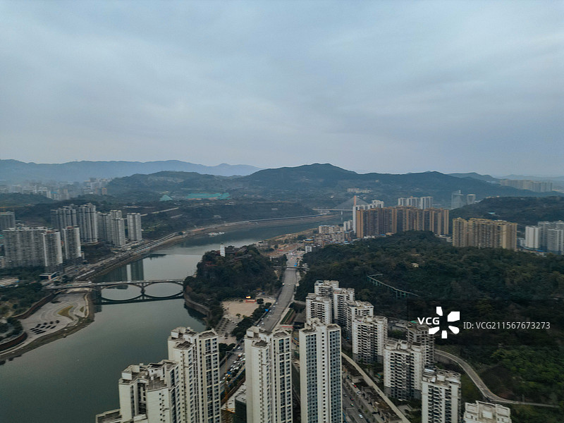 达州市 通川区 廖家湾 凤凰山 朝阳东路 城市图片素材