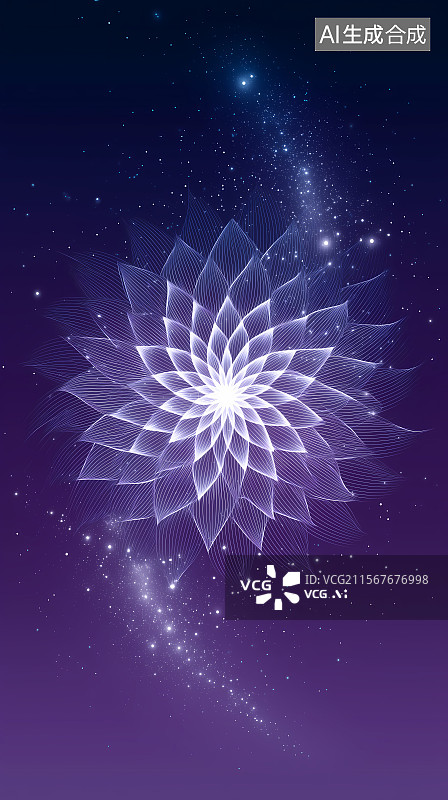 【AI数字艺术】紫色背景螺旋抽象花瓣图图片素材
