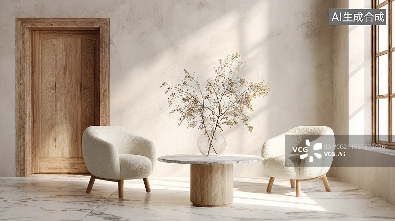 【AI数字艺术】高雅的室内空间图片素材