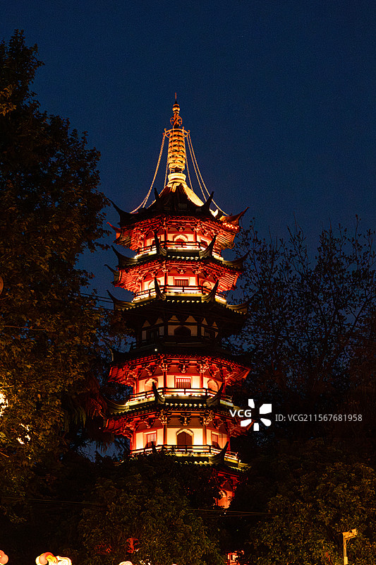 南京，夜游秦淮河图片素材