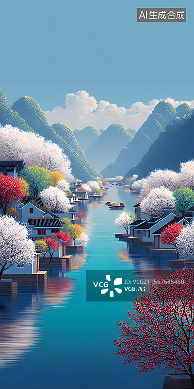 【AI数字艺术】AI绘景如画图片素材