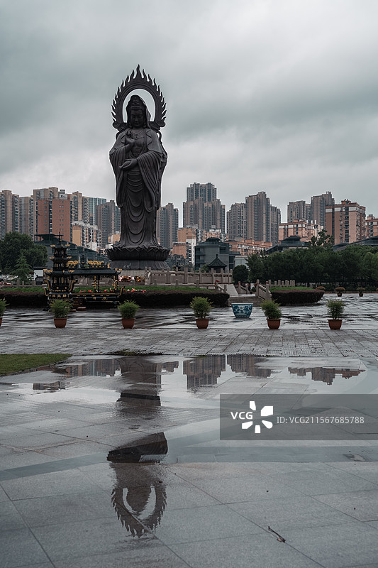 武汉归元禅寺双面观音图片素材