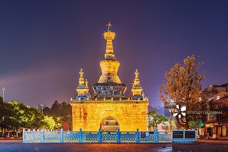 云南昆明官渡古镇：官渡金刚塔图片素材